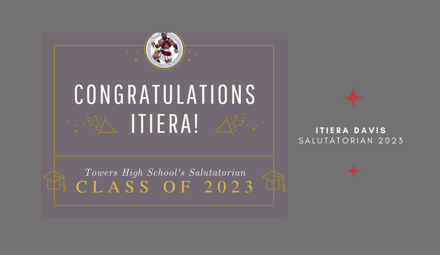 Congratulations Itiera towers High School&#39;s salutatorian 2023