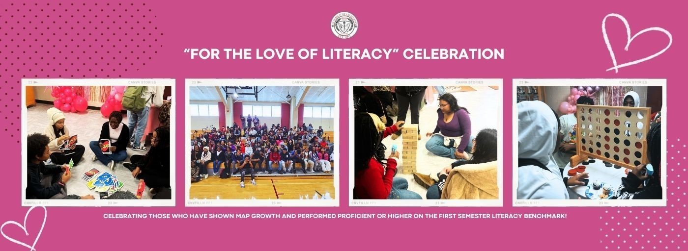 For the love of literacy celebration. Celebrating those who have shown MAP growth and performed proficient or higher on the first semester literacy benchmark.